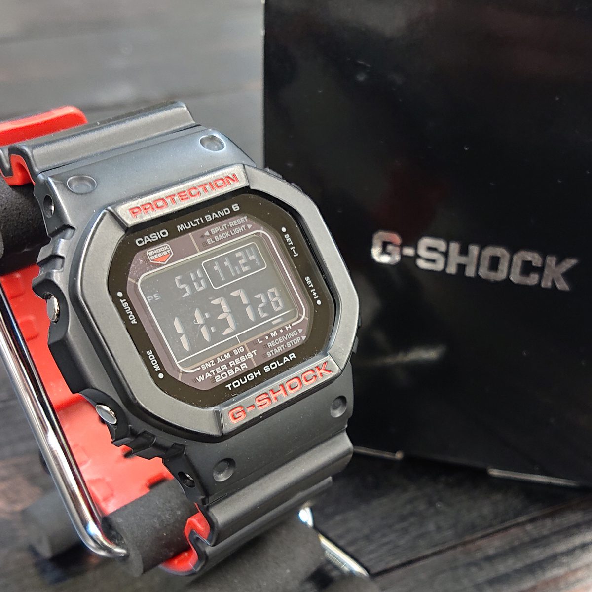 g shock black and red series