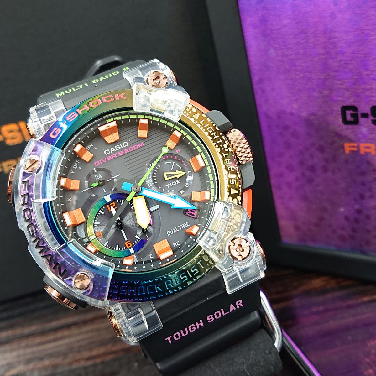 腕時計(デジタル)gwf-a1000brt-1ajr フロッグマン レインボー - 腕時計 
