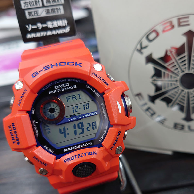 注目の G-Shock 神戸市消防局タイアップモデル GW-9400FBJ-4JR 時計 